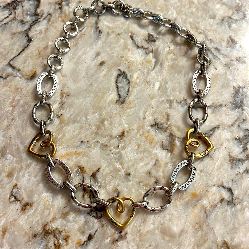 Brighton choker necklace, casual wear, looks good, might need a little polish